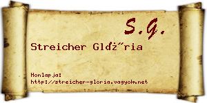 Streicher Glória névjegykártya